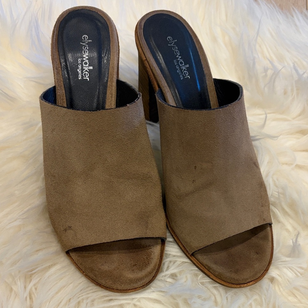Brown Suede Mules